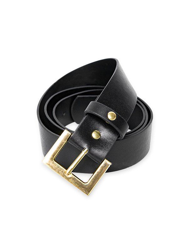 

Retro Square Jeans Buckle Belt, Black