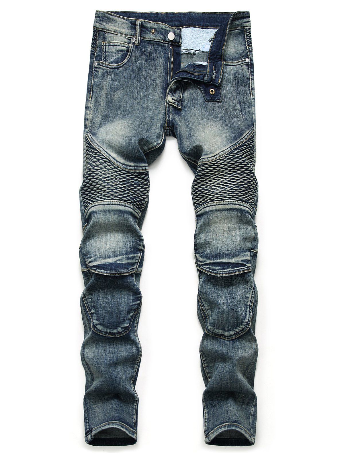 

Light Wash Multi Pockets Tapered Jeans, Denim dark blue