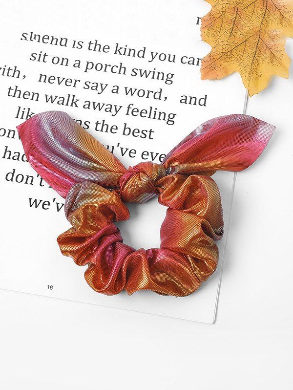 

Multi-color Bowknot Sparkling Fabric Scrunchy, Multi-b