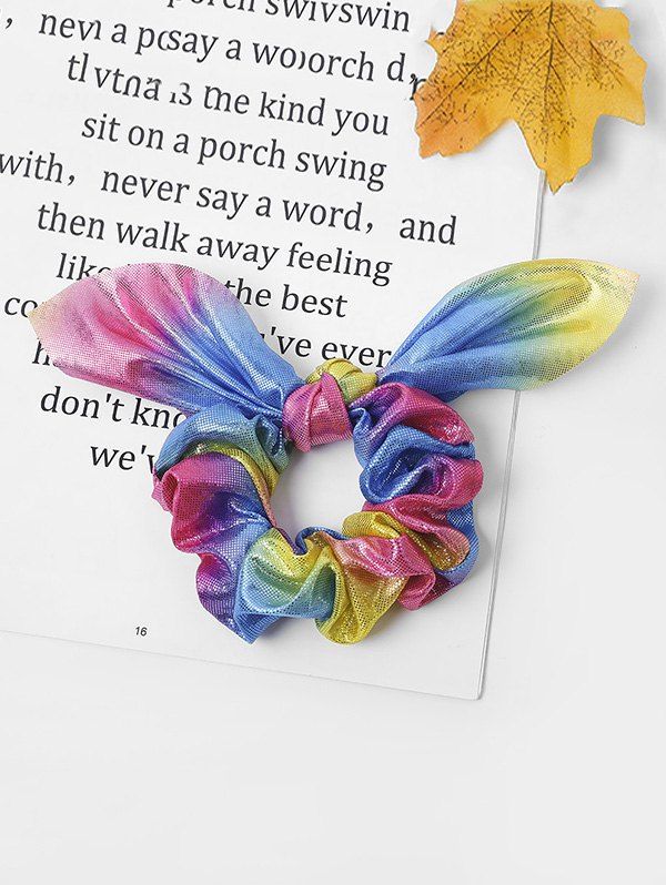 

Multi-color Bowknot Sparkling Fabric Scrunchy, Multi-d