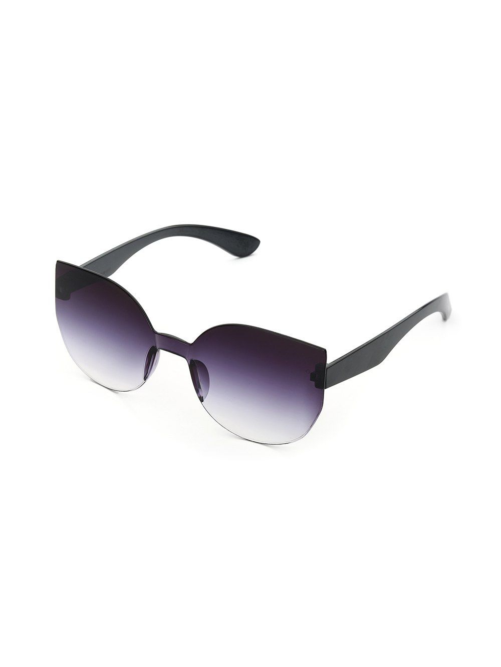

One-piece Outdoor Sports Rimless Gradient Sunglasses, Carbon gray