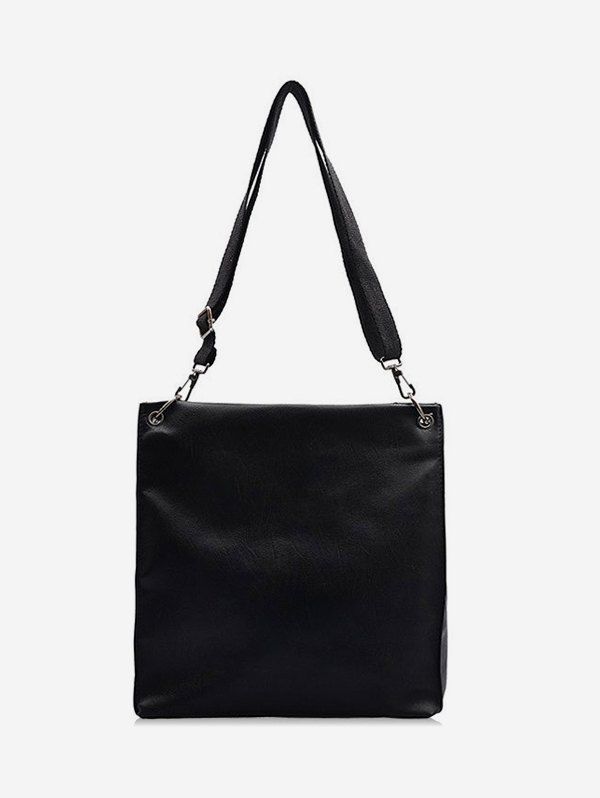 

High Capacity Solid Shoulder Bag, Black