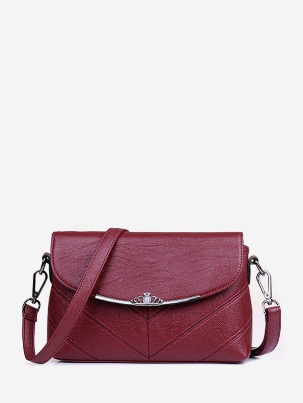 

Crown Solid Cross Body Bag, Red wine