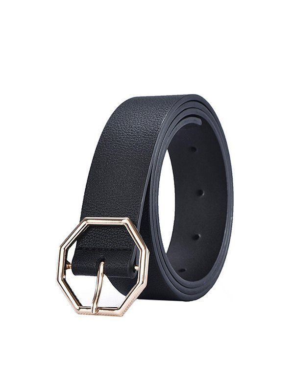 

Geometric Jeans Pin Buckle Belt, Black