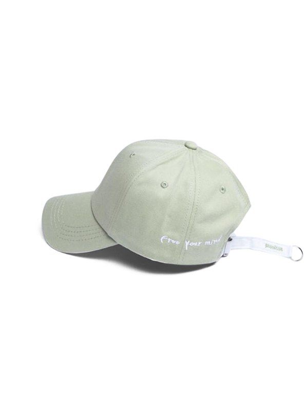 Letter Embroidery Adjustable Cotton Baseball Cap, Light green