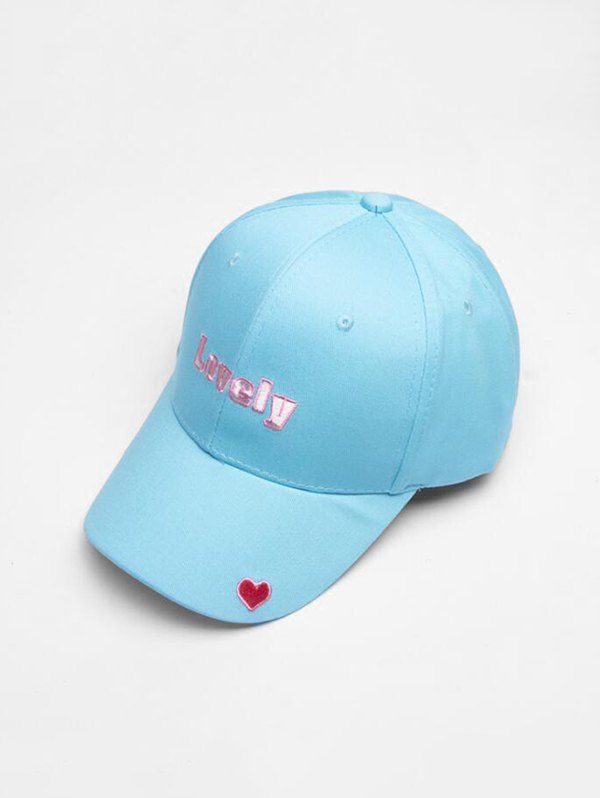 

Letter Heart Embroidery Outdoor Baseball Cap, Tron blue