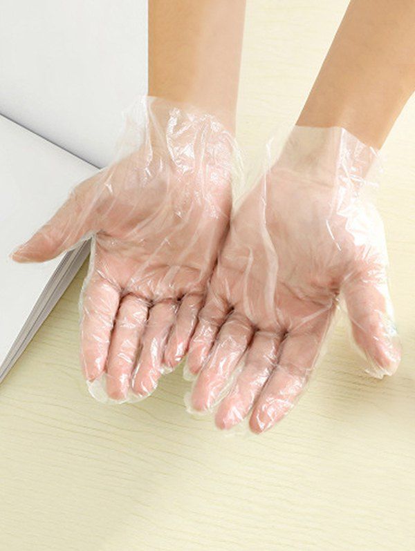 

Kitchen Tool 100 Pcs Thick Disposable Gloves, Transparent