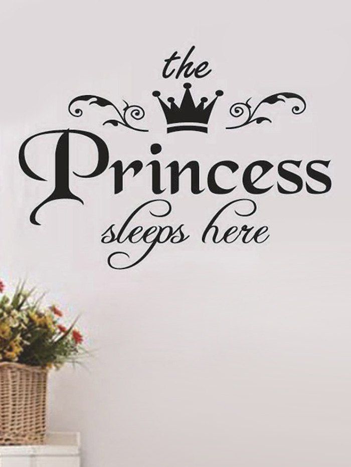 

Crown Letters Background Wall Sticker Set, Black