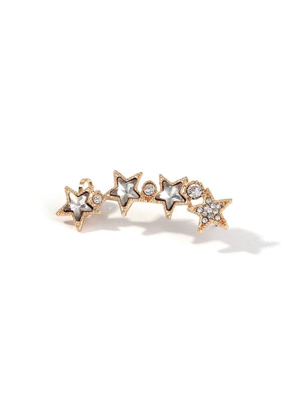 

Single Star Shape Rhinestone Ear Cuff, Gold
