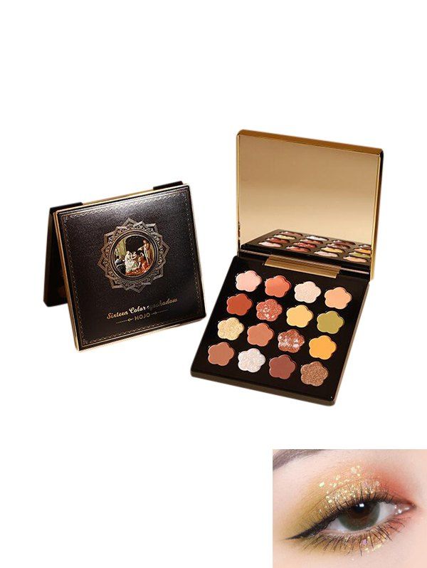 

Floral Shaped Glitter Eyeshadow Kit, Multi-a