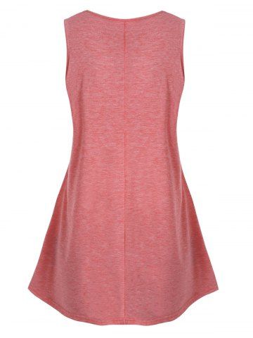 Plus Size Floral Applique Longline Tank Top