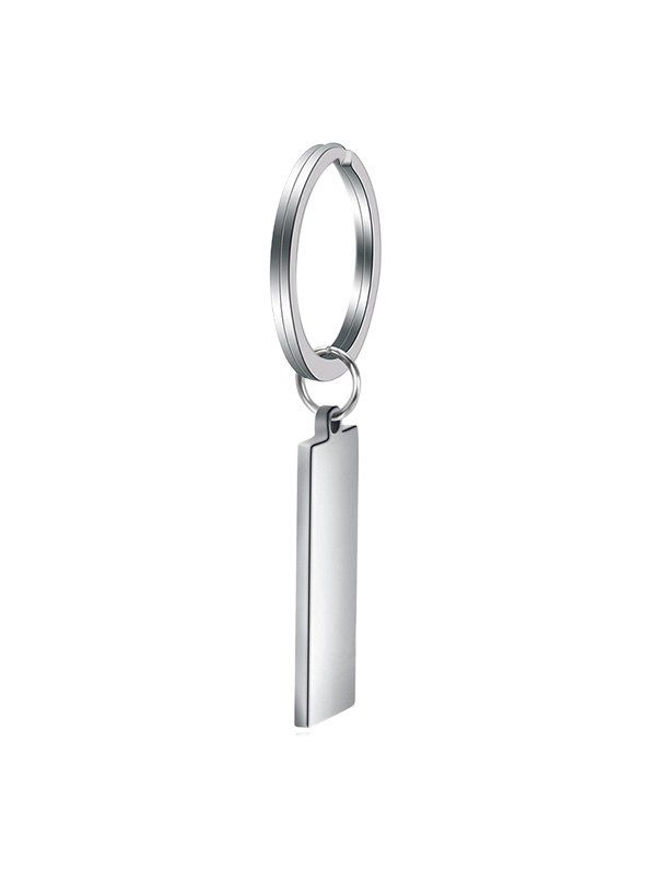 

Stainless Steel Geometric Pattern Keyring, Multi-b