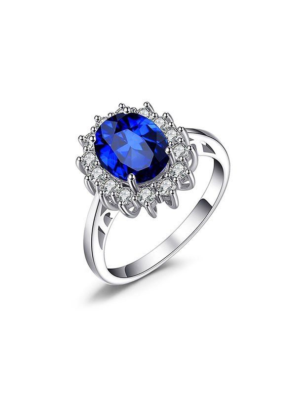 

Engagement Faux Gemstone Ring, Navy blue