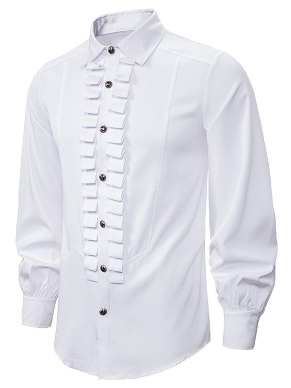 ruched button down shirt
