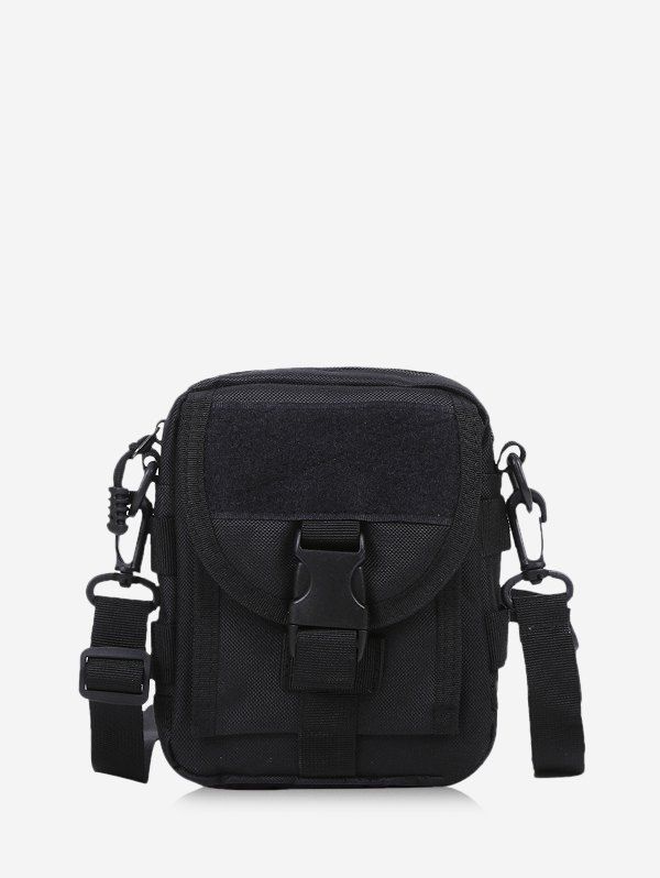 

Casual Solid Messenger Crossbody Bag, Black