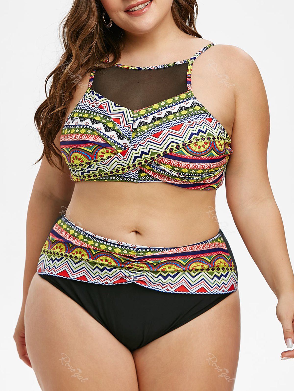 tribal plus size swimwear