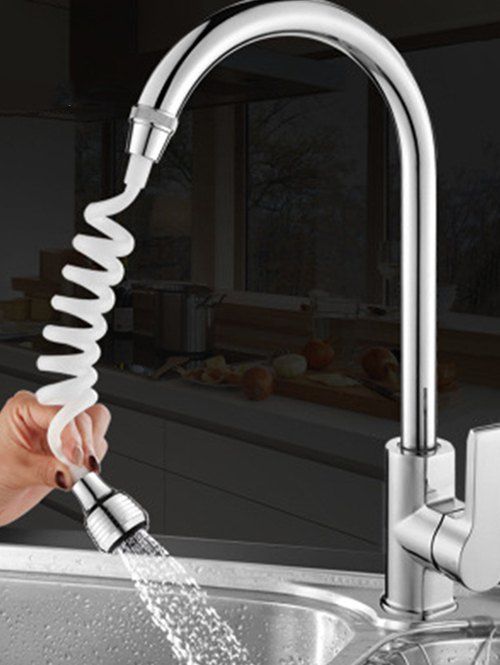 

Two Modes Extension-type Portable Faucet Extending Extender, White