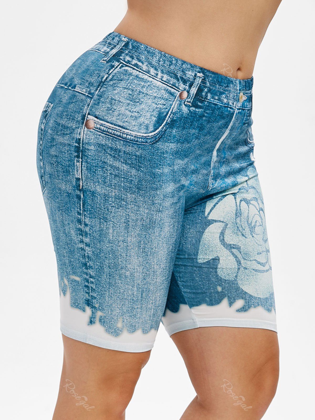 high rise denim shorts plus size