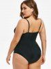 Plus Size Printed One-piece Cami Swimsuit -  