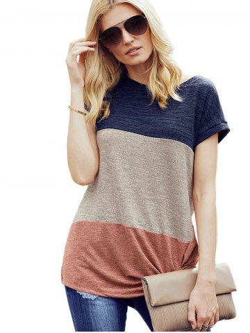 

Three Tone Twisted Tunic T-shirt, Multi