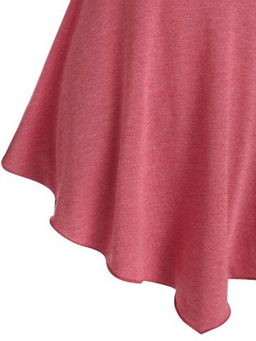 

Heathered Lace-up Flare Tank Top, Pink