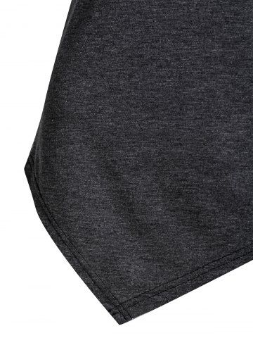 

Asymmetric Cut Out Contrast T-shirt, Carbon gray