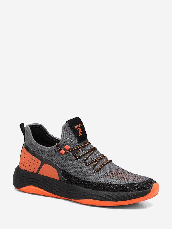

Color-blocking Mesh Outdoor Running Sneakers, Orange