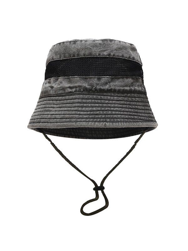 

Outdoor Mesh Panel Bucket Hat, Black