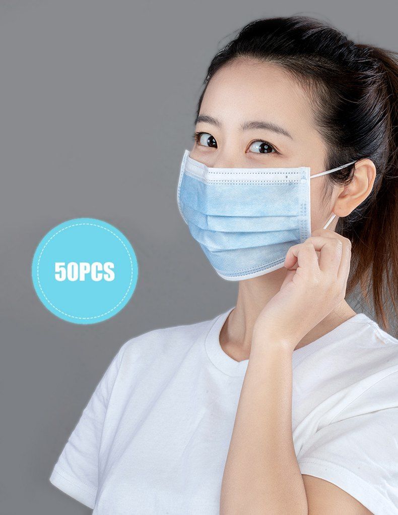 

50 Pcs Disposable Breathing Masks, Multi-a