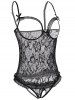 Open Cup Crotchless Lace Lingerie Teddy [32% OFF] | Rosegal