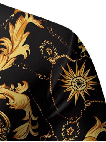 

Baroque Print Round Neck T-shirt, Black
