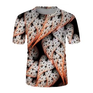 

Digital Bamboo Shoot Printed Short Sleeves Tee, Multi