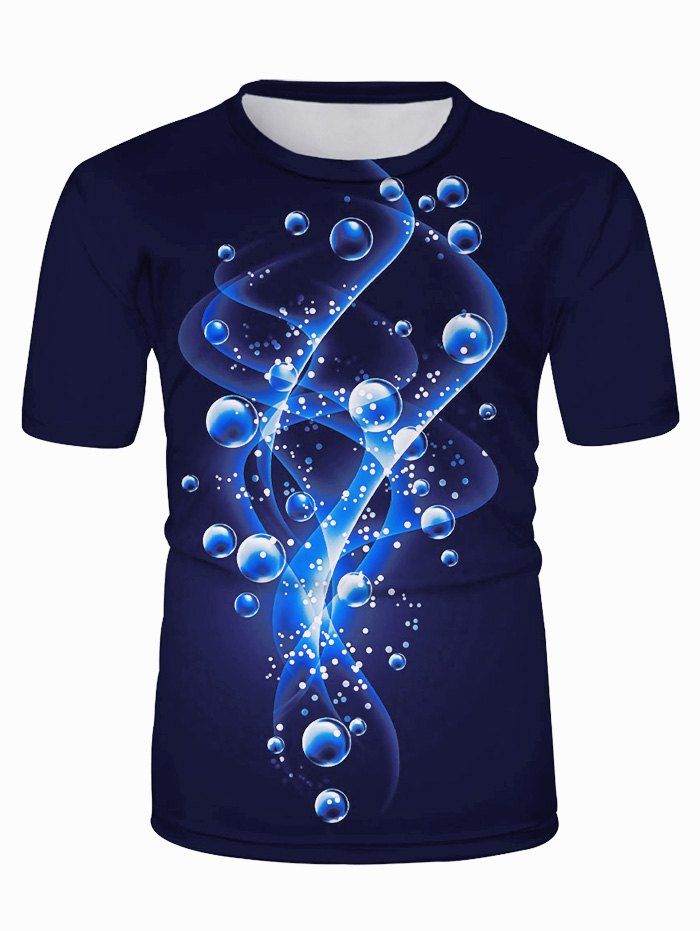 

3D Bubble Printed Short Sleeves Tee, Multi