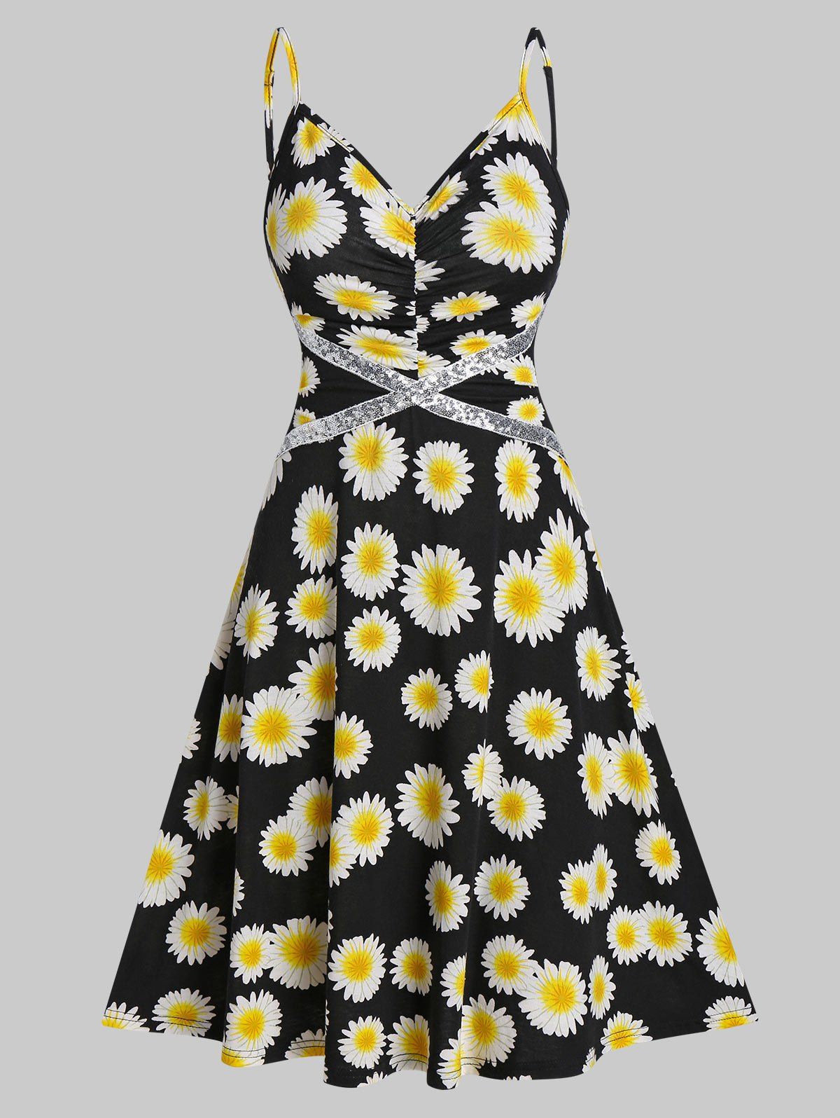 daisy print dress