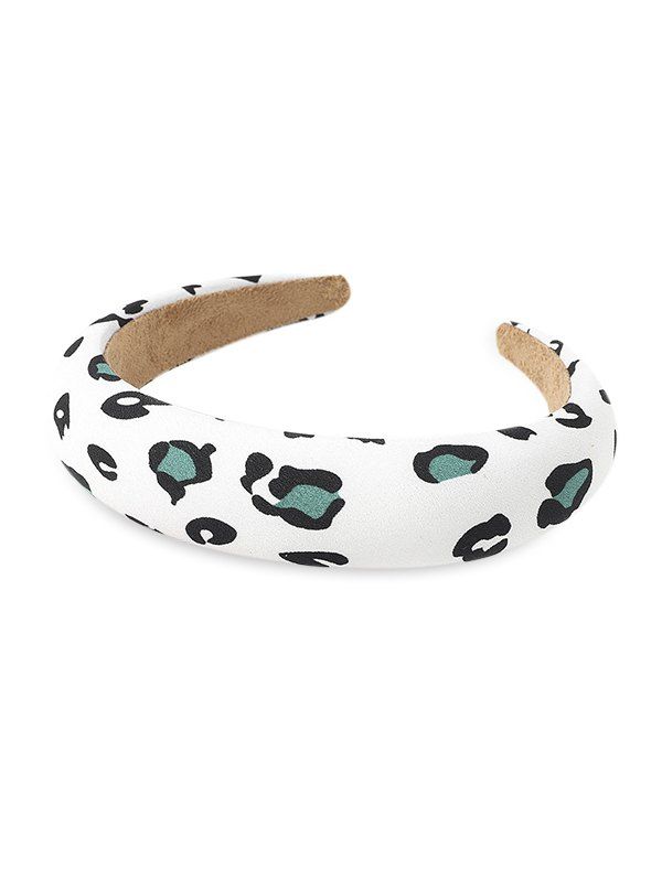 

Creative Leopard Pattern Thicker Sponge Cloth Headband, White
