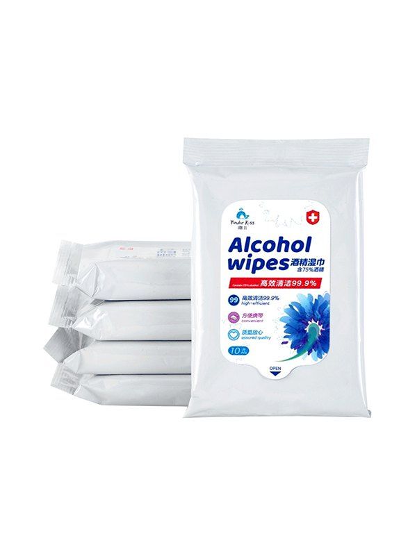 

Disposable 75% Alcohol Wet Wipes, White