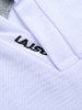 Two Tone Letter Detail Stand Collar T Shirt -  