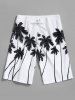 Coconut Palm Printed Hawaii Shirt and Beach Shorts -  