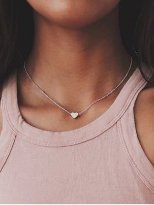 Heart Collarbone Chain Necklace
