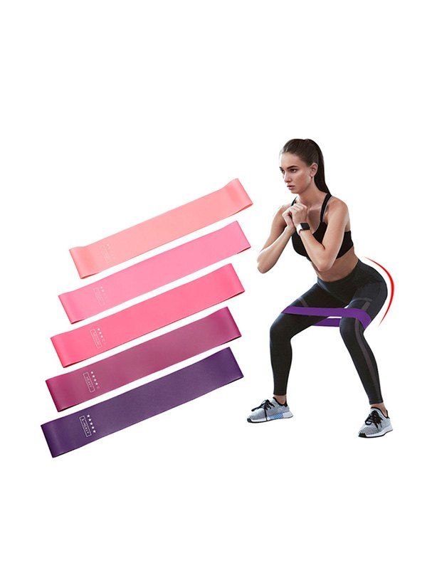 

5PCS Yoga Tension Training Elastic Latex Bands, Multi-a