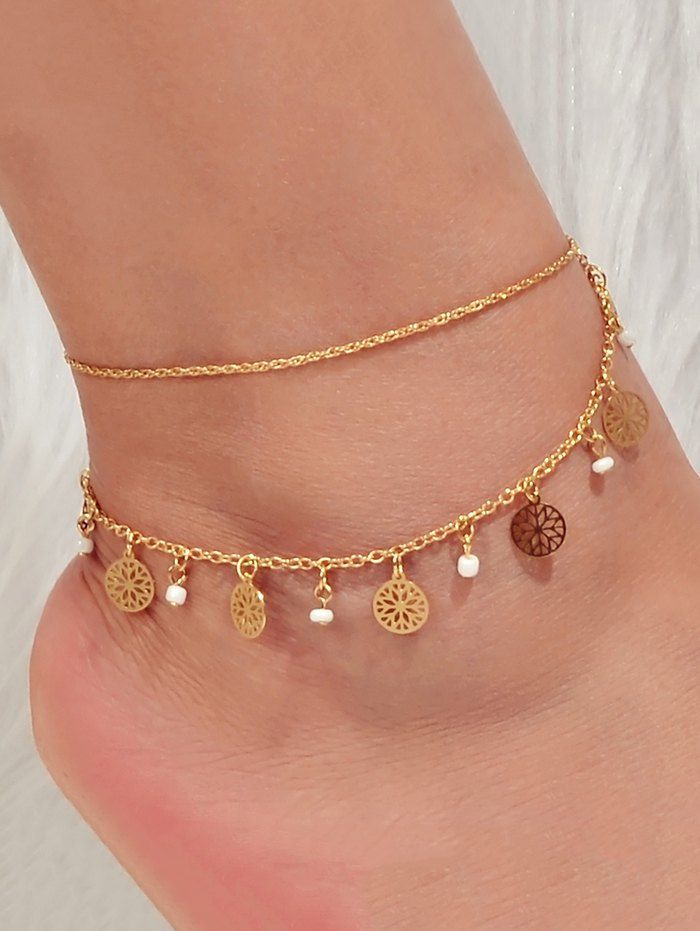 

Hollow Gold Pendants Bohemian Anklet
