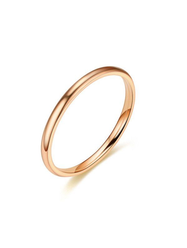 

Smooth Titanium Steel Couple Ring, Rose gold