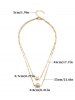 Double Layer Faux Pearl Chain Necklace -  