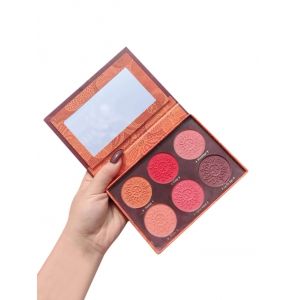 

6 Colors Cartoon Sun Pattern Blush Powder Kit, Multi