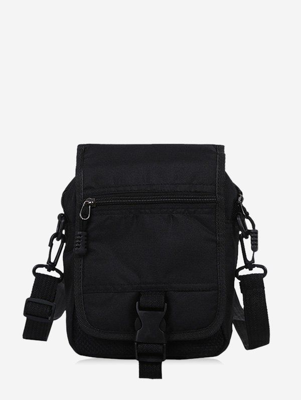 

Buckled Flap Casual Small Crossbody Bag, Black
