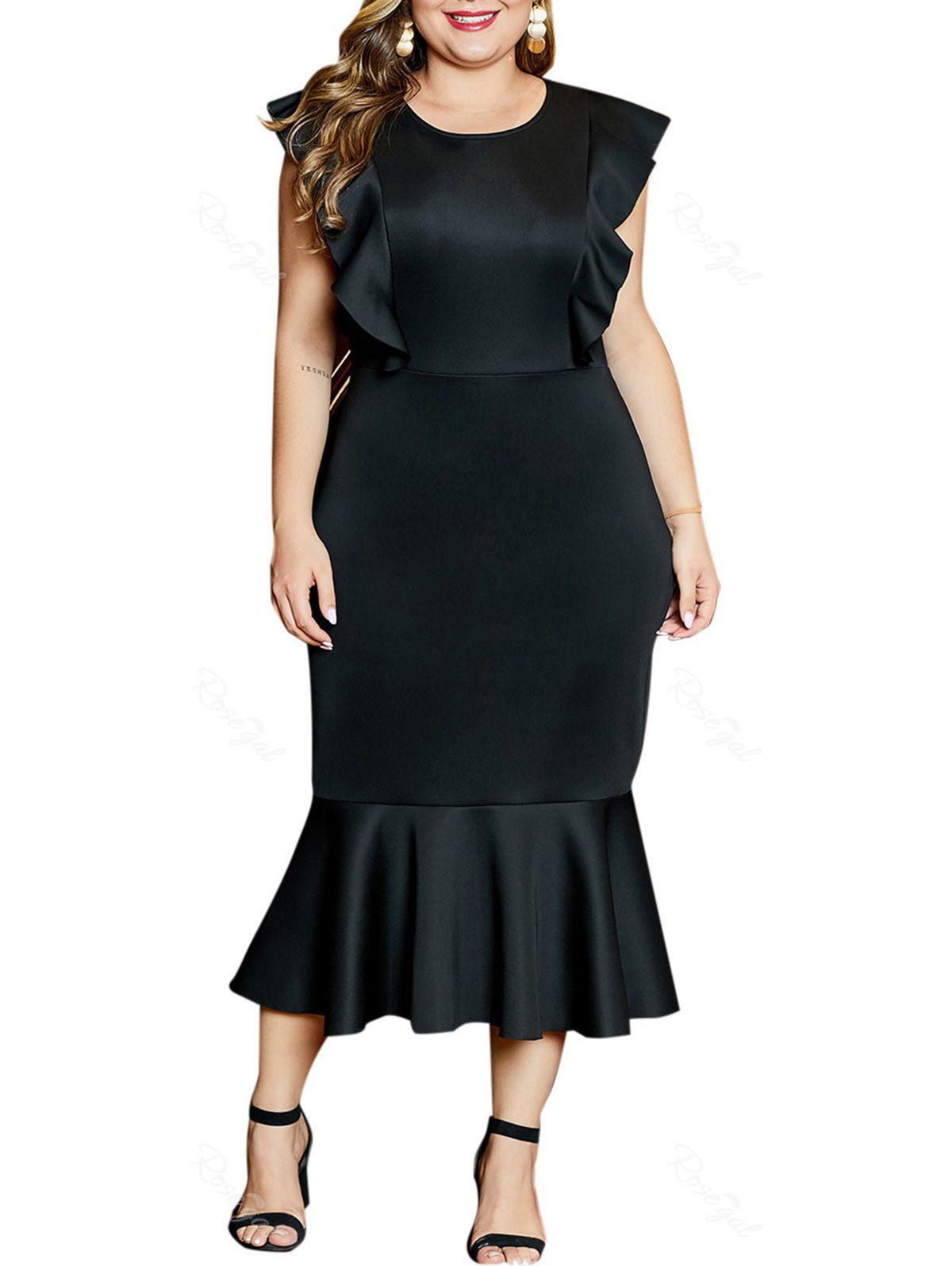 ankle length bodycon dress with sleeves