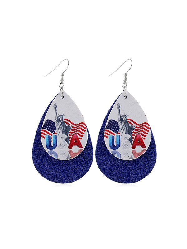 

Water Drop Flag Pattern Earrings, Multi-e