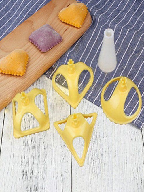 

Ravioli Maker Cutter Stamp Dumpling Maker Press Molds Set, Sun yellow