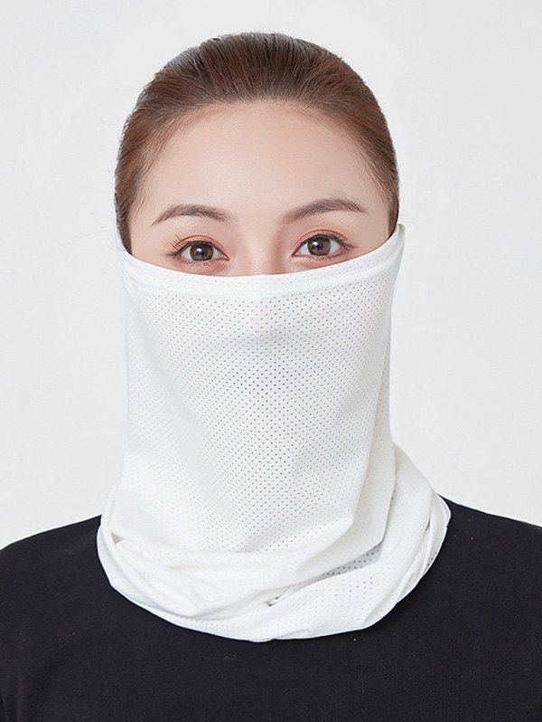 

Solid Color Breathable Hole Scarf, Milk white
