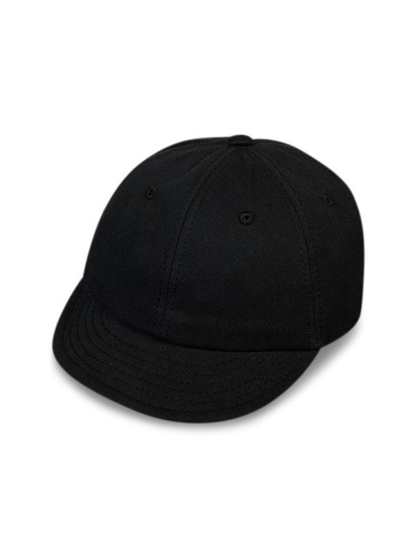 

Short Brim Solid Cotton Baseball Cap, Black